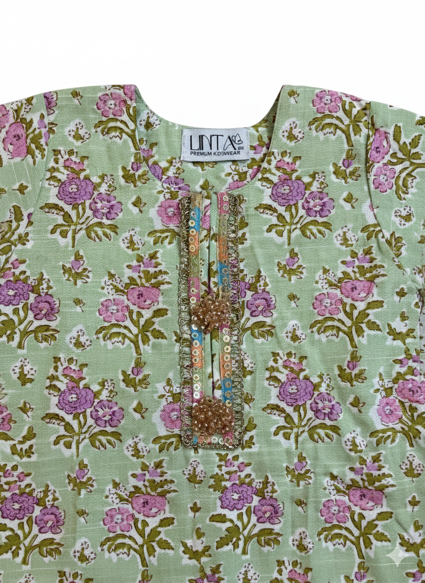 Two piece khaddar suit