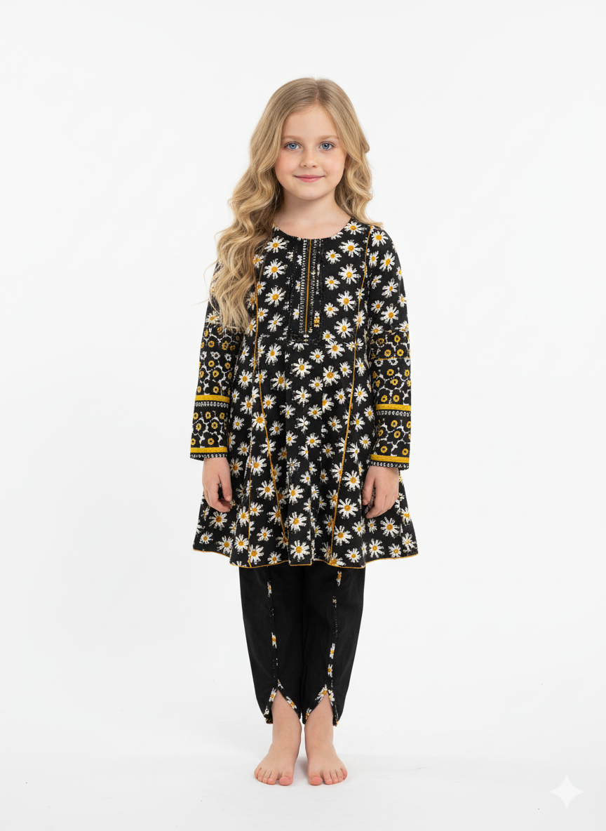 Two piece khaddar suit