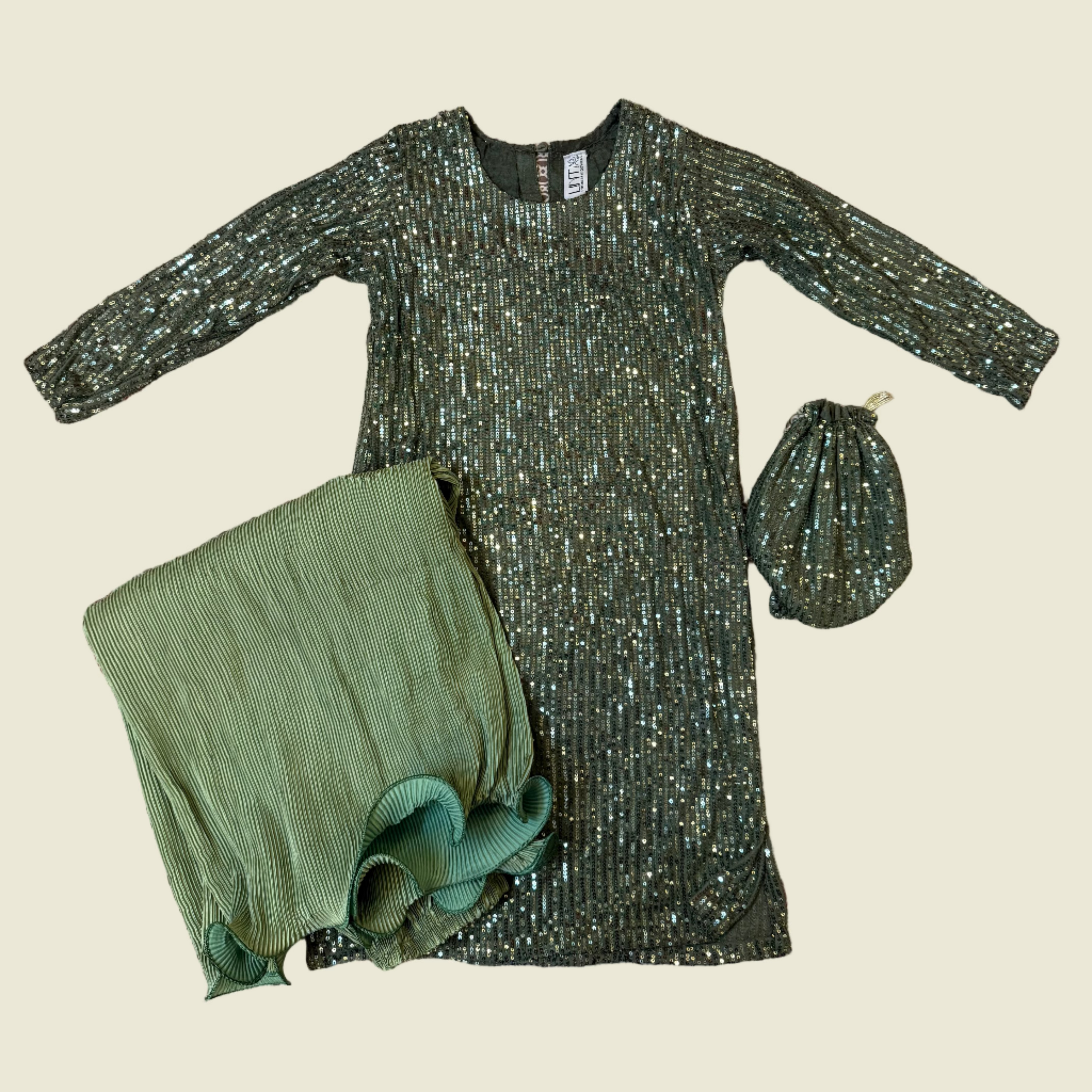 Three piece heavily embellished formal wear