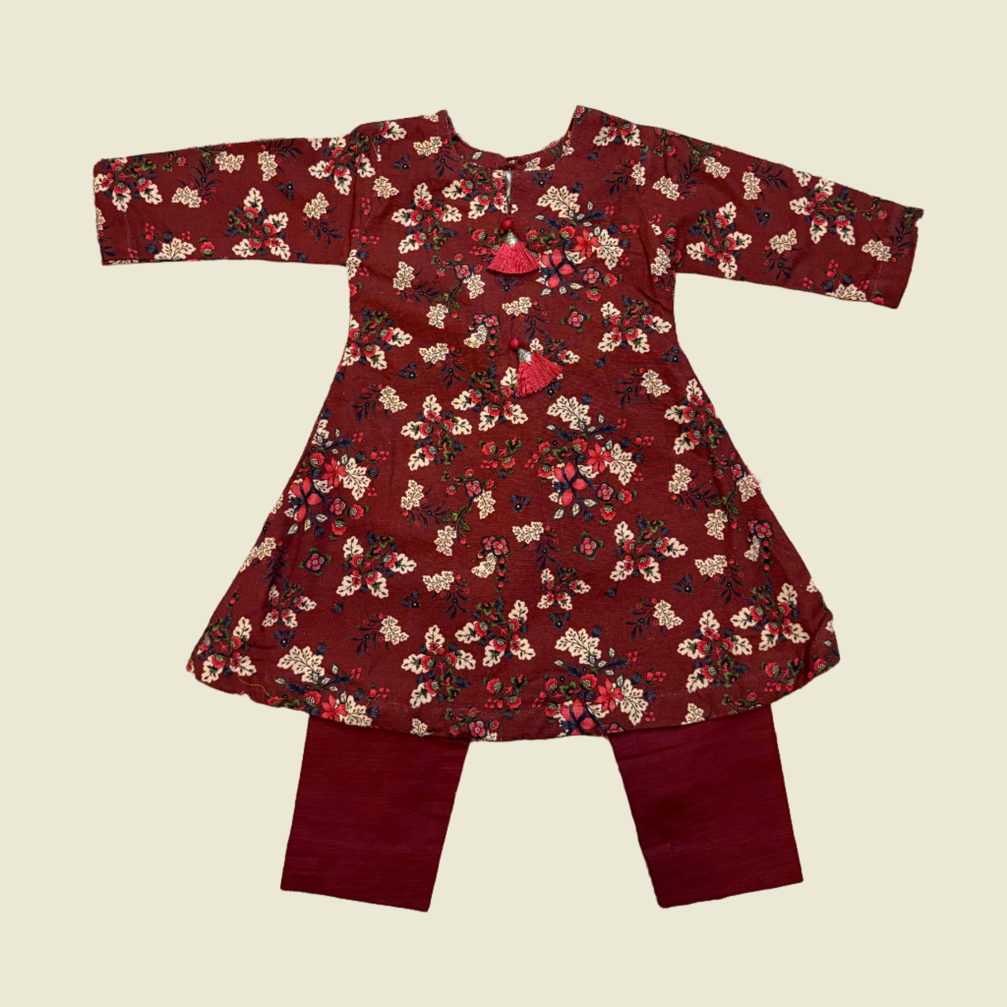 Two piece khaddar suit