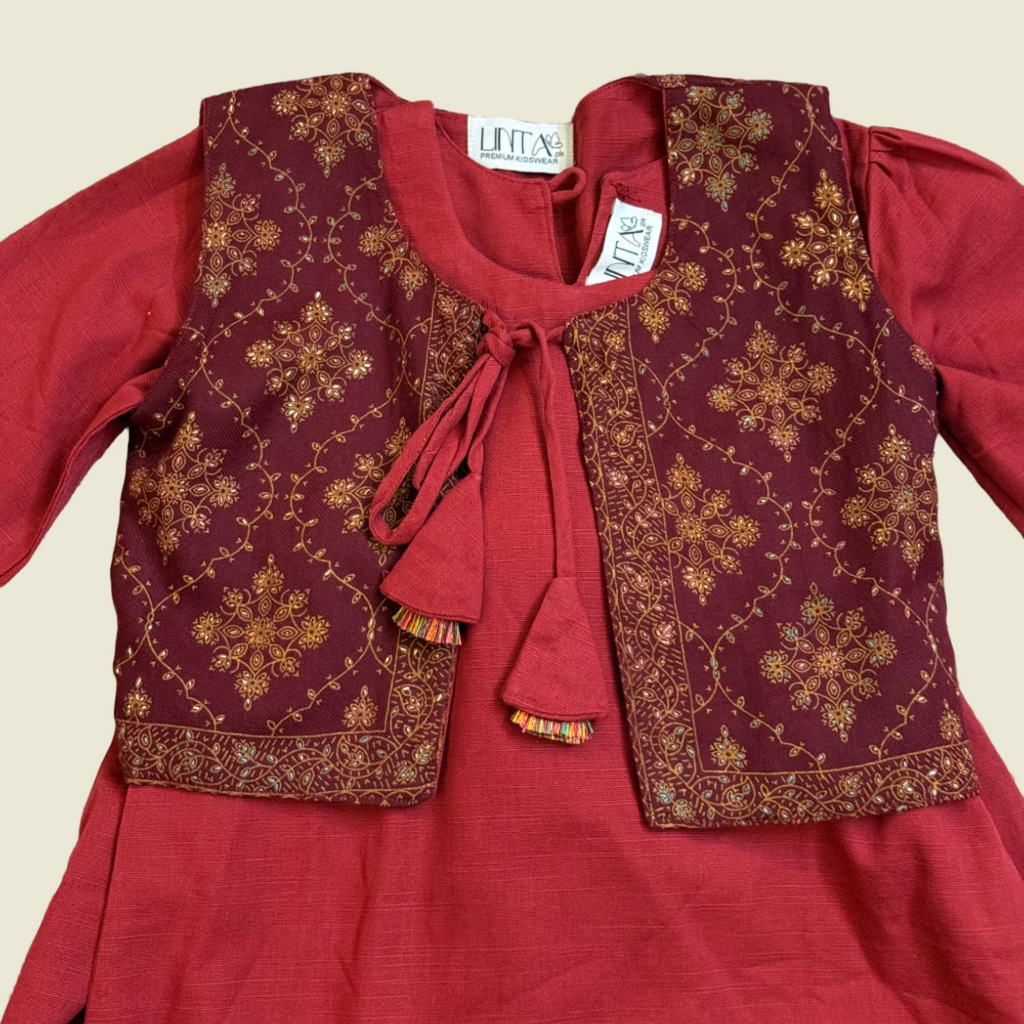 Three piece khaddar suit