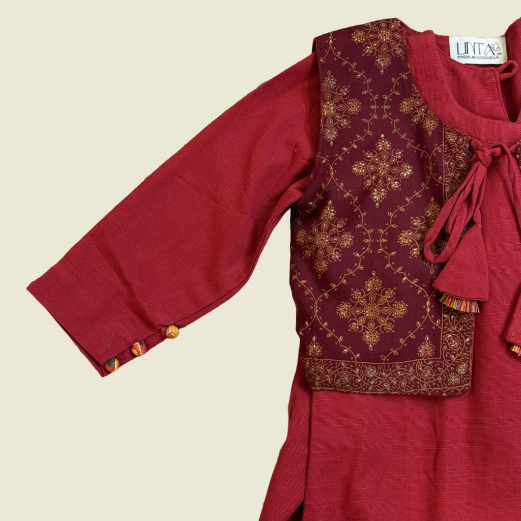 Three piece khaddar suit