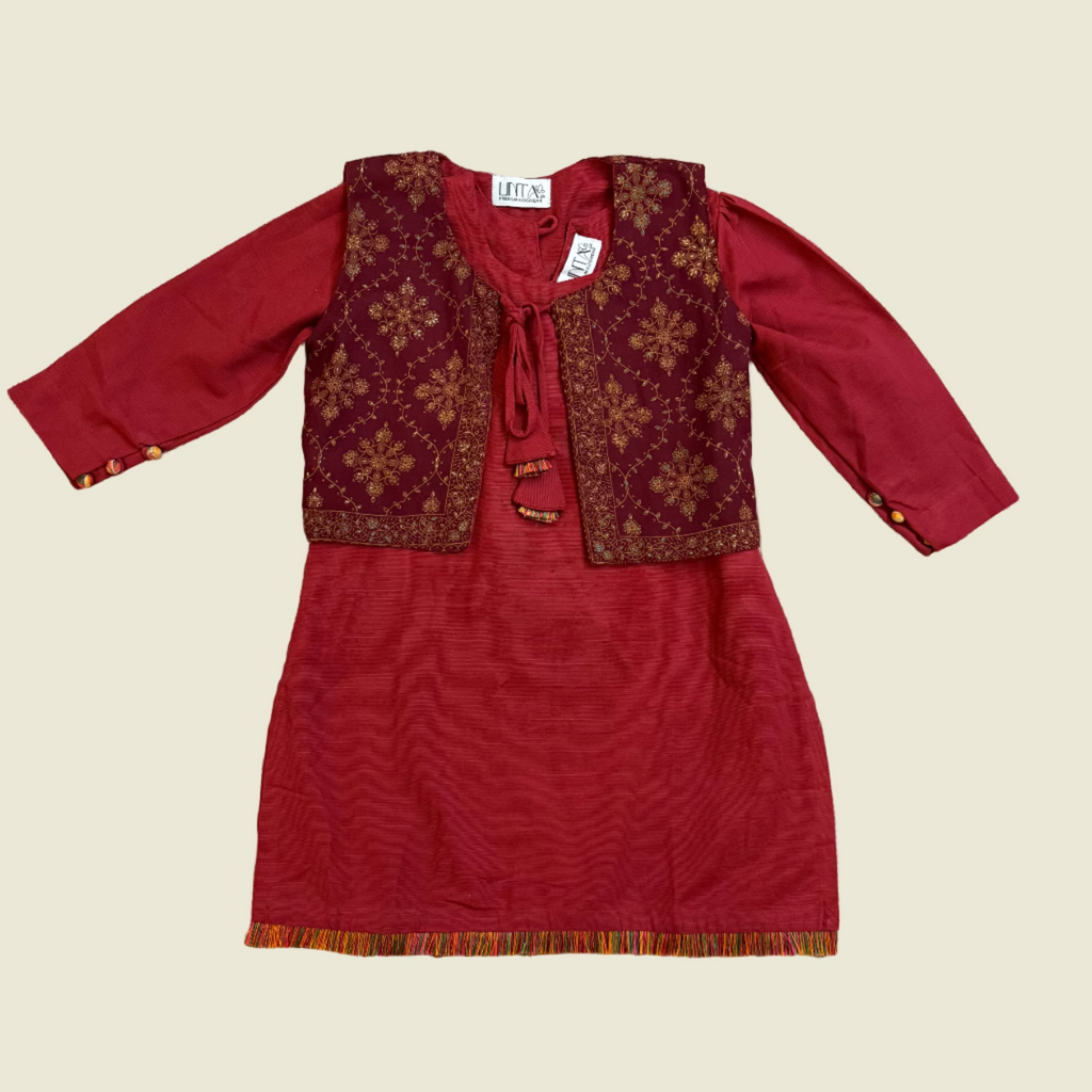Three piece khaddar suit