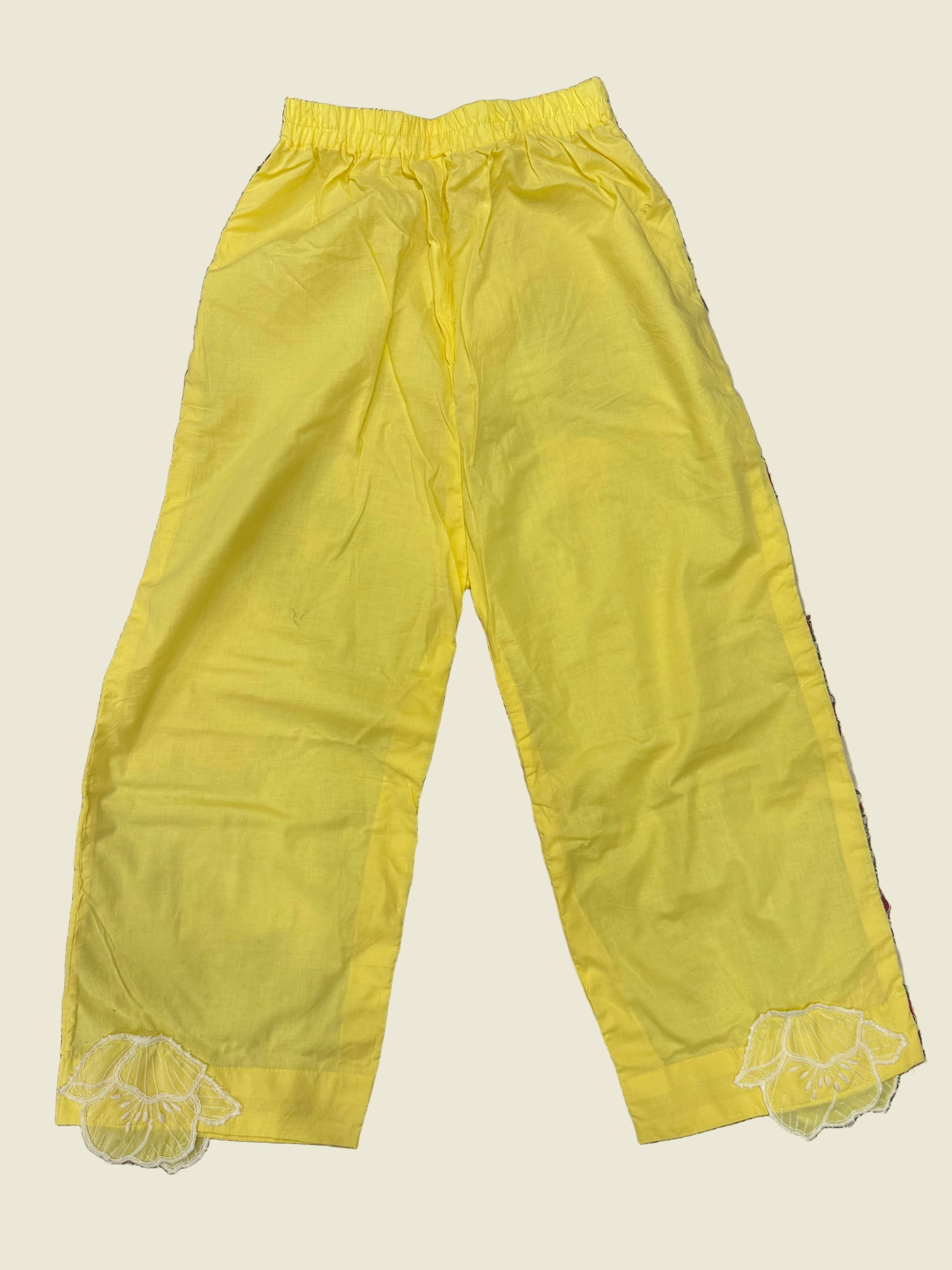 Two piece embroidered cutwork suit