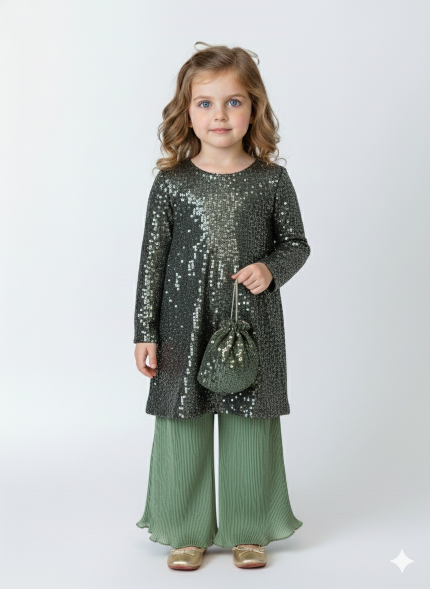 Three piece heavily embellished formal wear